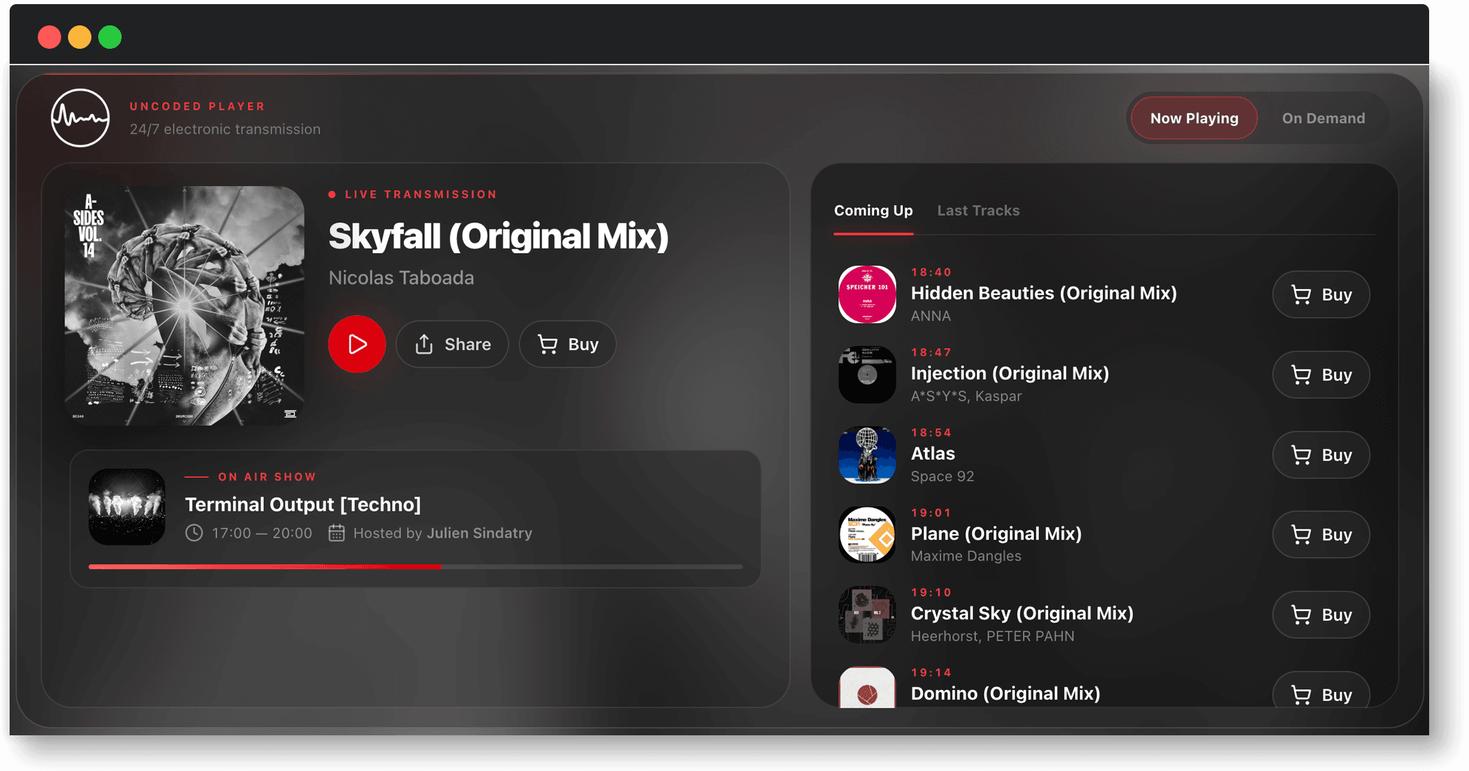 Uncoded Radio player